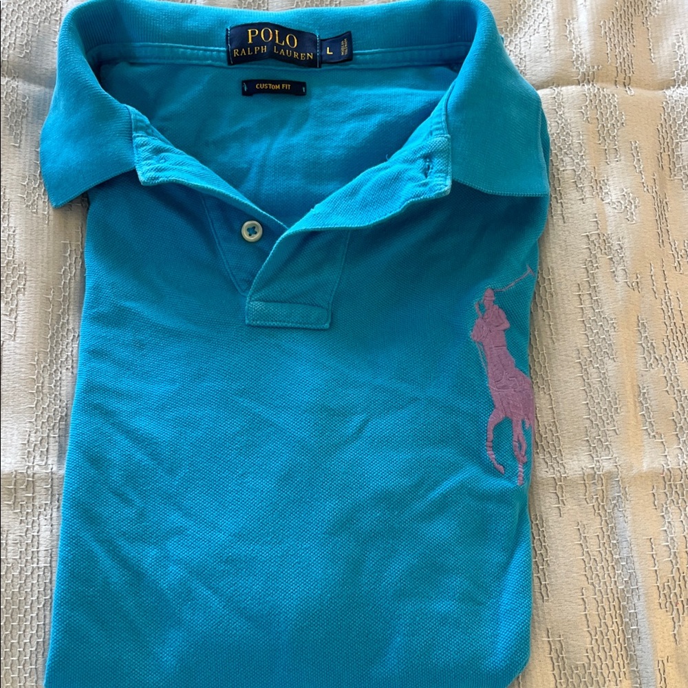 Ralph Lauren Turquoise Polo Shirt - Picture 9 of 9